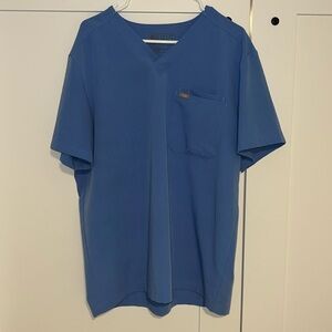Men’s Figs Ceil Blue Scrub Top